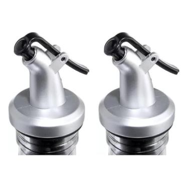 Imagem de Kit 2 Bicos Dosadores em ABS com Tampa – Controle Preciso de Vazão para Azeite, Óleo, Vinagre e Bebidas | Antivazamento e Vedação Universal