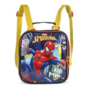 Imagem de Lancheira Escolar Xeryus SpiderMan 13344 Preto e Azul - Infantil-Unissex