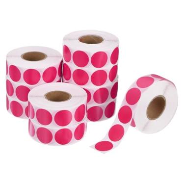 Imagem de PATIKIL 10.000 peças de adesivos coloridos de 10 rolos, adesivos circulares de 1,9 cm, etiqueta de codificação para escritório, negócios, quintal, venda de garagem, decoração de casa, rosa
