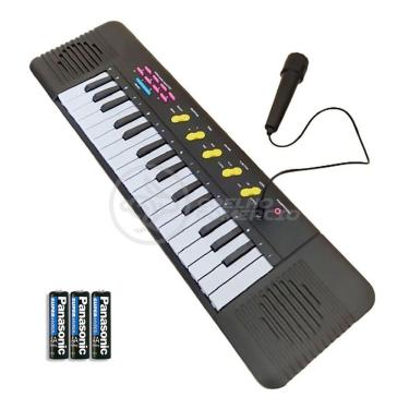 Imagem de Mini Teclado Infantil 32 Teclas Musical Karaokê E Microfone