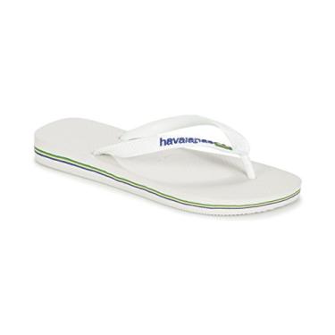 Imagem de Sandalias Havaianas Brasil Logo Havaianas Adulto Unissex Branco 41/42