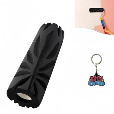 Imagem de XHYdamile Rolo de textura de drywall com padrão de pé de galinha de 23 cm, para rolo de pintura para paredes e teto