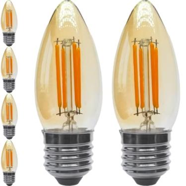 Imagem de Kit 6 Lâmpadas Vela LED C35 4W E27 Branco Quente Bivolt