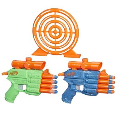 Imagem de Nerf Elite 2.0 Face Off Kit com alvos - Inclui 2 lançadores de dardos, alvo e 12 dardos de espuma Ne
