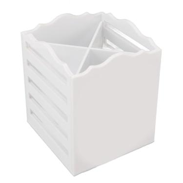 Imagem de Dioche Caixa Organizadora de Cabelo, Plástico Branco, Tesoura de Cabeleireiro, Suporte Profissional, Solução de Armazenamento de Ferramentas de Salão para Barbeiros e Cabeleireiros