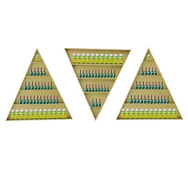 Imagem de Prateleiras de metal para guardar esmaltes de parede, prateleira de esmalte de metal, 5 camadas, prateleira de exibição de óleo essencial, loja de salão de unhas, prateleira de exibição triangular