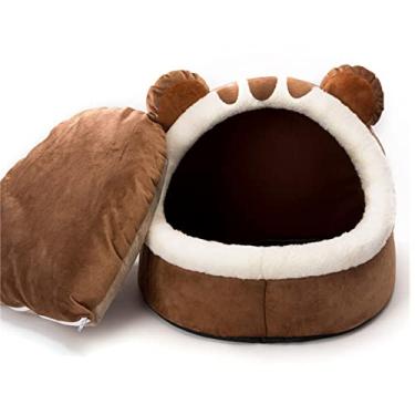 Imagem de Camas para animais de estimação, cama de inverno para cães, casa para filhotes, aconchegante para gatos, barraca de dormir, camas de caverna, ninho de gatinho, cabana para cães pequenos e médios
