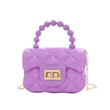 Imagem de Bolsas transversais para mulheres, pequena e fofa, bolsa de ombro, carteira de telefone, bolsa casual, trabalho, viagem, bolsa de mão para compras, Roxa, Tendência