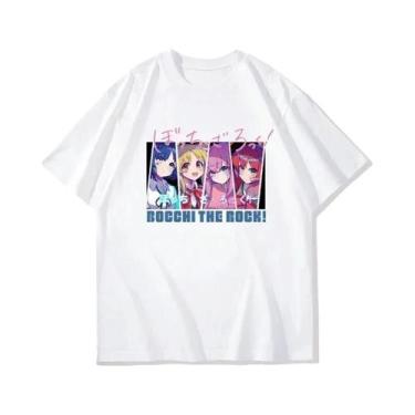 Imagem de Camiseta Oversized De Anime Bocchi the Rock Com Estampa De Música, Cam