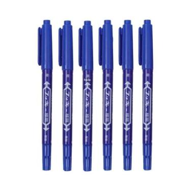 Imagem de 6 Canetas Marcadoras Dupla Face À Prova d'Água 0,5mm-1mm Ponta Fina Ti