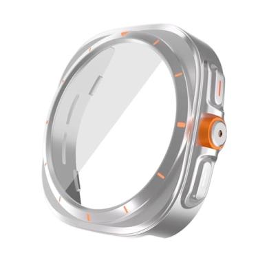 Imagem de MURVE Atualize para capa Ultra para Samsung Galaxy Watch 7 6 40 mm 44 mm Mudança para Galaxy Watch Ultra 47 mm protetor de tela de vidro temperado (prata, Watch 6 40 mm)