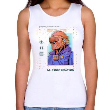 Imagem de Regata Feminina Metaverse Corporation - Foca na Moda, Branco, GGG