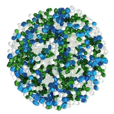 Imagem de EDSRDUS 350 g (0,3 kg) pedras de vidro do mar de cores mistas irregulares pedras de vidro lisas para aquário rochas enchimentos de vasos DIY artesanato vasos de plantas decoração de casa pedras de