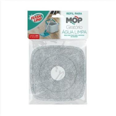 Imagem de Refil Para Mop Giratório Água Limpa Flash Limp, Cinza