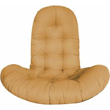 Imagem de Almofada de substituição para cadeira suspensa em formato de ovo, almofada grossa para cadeira suspensa, almofada para cadeira de balanço tipo rede para uso interno/externo.