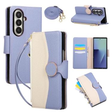 Imagem de Asuwish Capa de telefone para Samsung Galaxy Z Fold 5 PJLZWLLK EUA Roxo