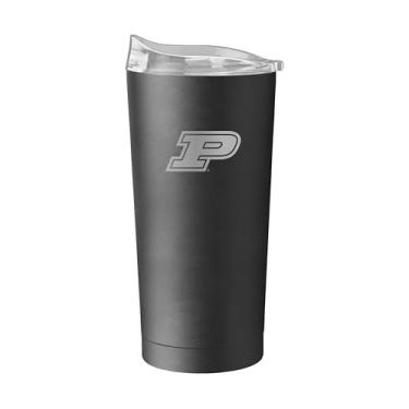 Imagem de Logo Brands NCAA Purdue Boilermakers Etch Copo de aço inoxidável de 590 ml – Logotipo gravado | Aço inoxidável revestido com pó | Tampa deslizante | Mantém as bebidas quentes e frias por horas