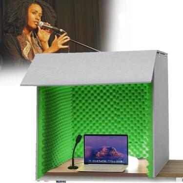 Imagem de Cabine de gravação portátil à prova de som, sala de isolamento para estúdio em casa, ótima gravação de microfone e podcast, ideal para jogos e transmissão