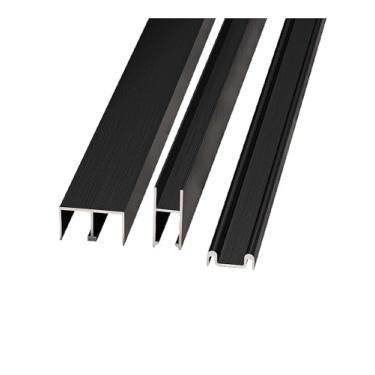 Imagem de Conjunto de trilhos de porta deslizante de alumínio premium para painéis de 8 mm - Ferragens de fácil instalação (prata, 89,9 cm) - Ideal para portas de celeiro, armário e pátio