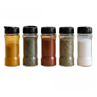 Imagem de Kit 15 Potes Organizadores de Mantimentos e Especiarias com Tampa Dosadora para Condimentos e Cozinha (5 unidades)