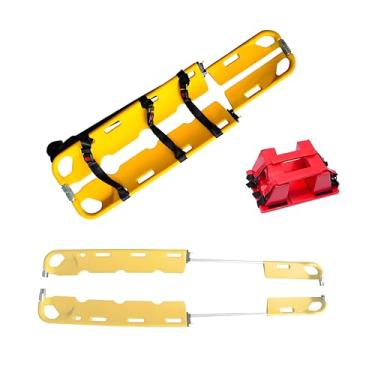 Imagem de Maca de emergência portátil, design de colher de alumínio dobrável, comprimento ajustável 160-210 cm, alta capacidade de carga 159 kg, equipamento leve de resgate de primeiros socorros