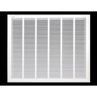 Imagem de HVAC Premium Grade de filtro de ar de retorno de aço 76.2 cm X 63.5 cm para filtro de 2.5 cm - Face/porta removível - Tampa de duto HVAC - Face plana estampada - Branco [Dimensões externas: 32 5/20.3
