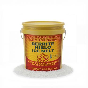 Imagem de Sal para Nieve, Salt for Snow Ice Derreter balde para neve e gelo, ideal para calçadas, passarelas e degraus (3,6 kg)