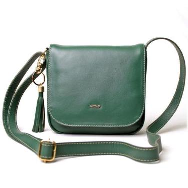 Imagem de Bolsa Transversal em Couro Artlux 9053, Verde escuro