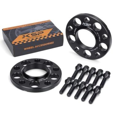 Imagem de Espaçadores de roda KSP 5X120 mm, espaçador forjado Hubcentric de 2 peças de 15 mm para E36 E46 E90 E92 E60 318i 323i 325i 328i 330i 335i 525i 545i Passo de rosca M12x1,5 Furo do cubo 72,5 6 mm