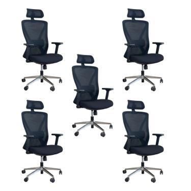 Imagem de Kit 5 Cadeiras de Escritório Presidente Oficial Work