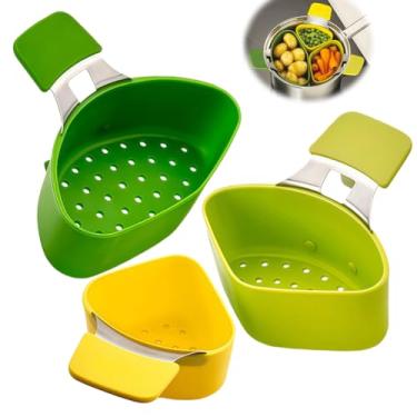 Imagem de Conjunto de bandeja individual para vaporizador, 3 unidades de panelas a vapor para cozinhar vegetais, bolinhos, ovos, frutos do mar, macarrão, panela de pressão