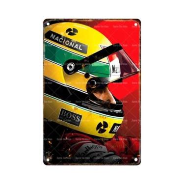 Imagem de Placa De Metal Vintage Estilo Graffiti Retrô De Carro De Corrida F1, D