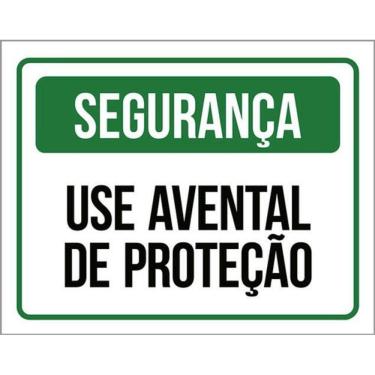 Imagem de Kit 5 Placas Segurança Use Avental Proteção 36X46