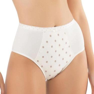 Imagem de Calcinha Alta Microfibra DelRio 50251 Poá, G, Pérola