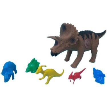 Imagem de Dino Brinquedo Triceratops Emite Som Dinossauro Menino - Adijomar Brin