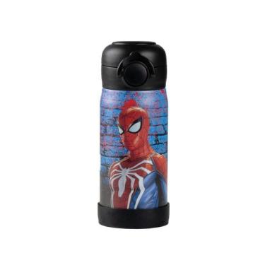 Imagem de Garrafinha Térmica Infantil Homem Aranha 350ml Azul Escuro - Bagaggio,