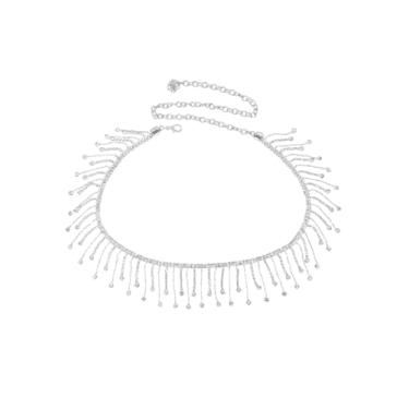 Imagem de WDIRARA Cinto feminino com strass brilhante, corrente de borla, acessórios de cintura para festas e clubes, Small, Liga metálica, Sem Pedra Preciosa