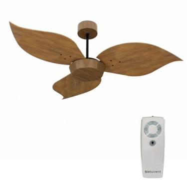 Imagem de Ventilador de Teto Com Controle Remoto Natuvent Flower No Light 3 Pás Madeira Imbuia 127v