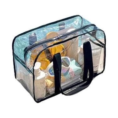 Imagem de Bolsa De Praia Impermeável De Grande Capacidade Transparente Em PVC Co