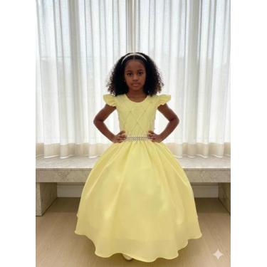 Imagem de Vestido Ariane Longo Amarelo Festa Apresentação - Ysa Kids, 1, Golden 