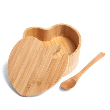 Imagem de Açucareiro Com Formato De Coração E Colher Em Bambu Welf