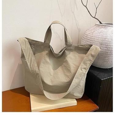 Imagem de Sacola macia extra grande, Hobo de ombro confortável com alça longa, para viagens, compras e tarefas diárias, Caqui, Bolsas de mão