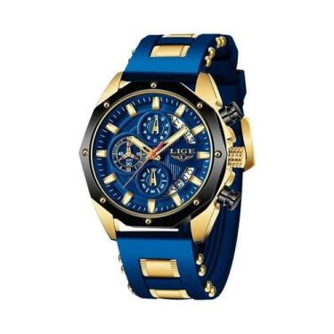 Imagem de Relógio Esportivo De Luxo Masculino LIGE 2026 Cronógrafo De Quartzo À 