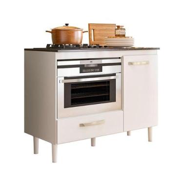 Imagem de Balcão Cozinha para Cooktop 105cm com 1 Porta e 1 Gaveta - Nicioli, Br