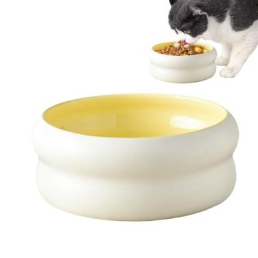 Imagem de Tigela de comida para gatos | Tigela de água de cerâmica para animais de estimação - Prato de alimentação de gatinhos, prato de ração para cães para uso diário, uso interno e externo, veterinário