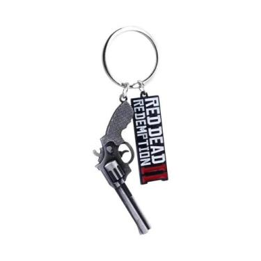 Imagem de Chaveiro Pingente De Arma 3D Red Dead Redemption 2 Com Logotipo, Joia 