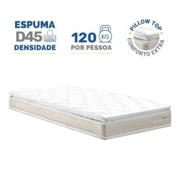 Imagem de Colchão de Espuma D45 Pillow Top Ortopédico Domo Solteiro
