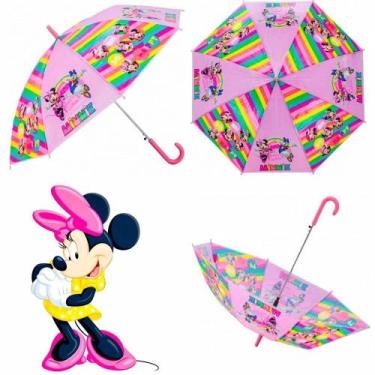 Imagem de Guarda Chuva Sombrinha Club da Minnie Rosa Infantil Criança - Brizi