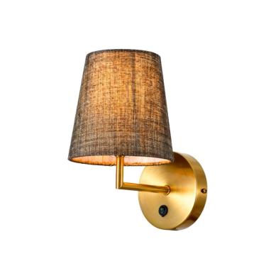 Imagem de Arandela Clássica Dourada com Cúpula Preta 25cm 1E27