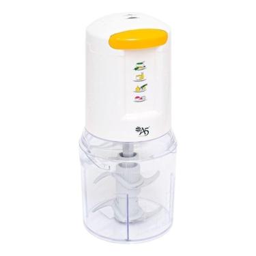 Imagem de Mini Processador Mixer Elétrico A5 300Wts 500ml 2 Velocidades Branco 110V